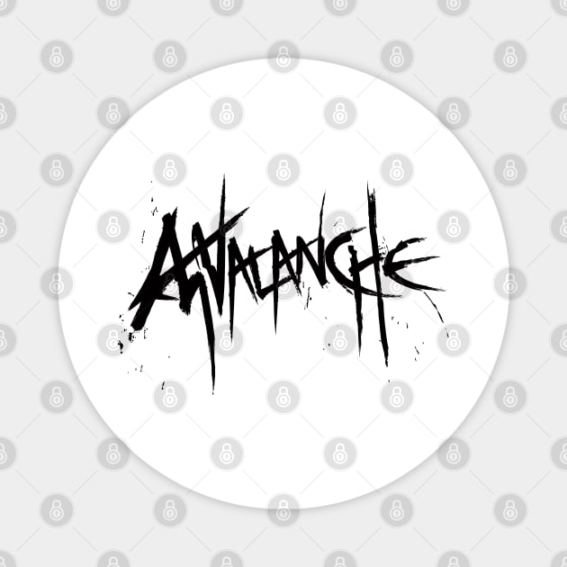 Avalanche (Black Text) Magnet by forgottenart